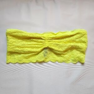 Aerie By AE Neon Yellow Bandeau Size Small Strapless